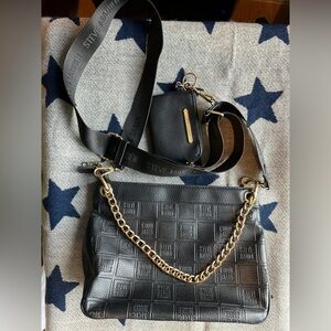 Steve Madden Crossbody Bag‎ Set – Black Logo, Strap + Coin Purse (Parts/Repair)